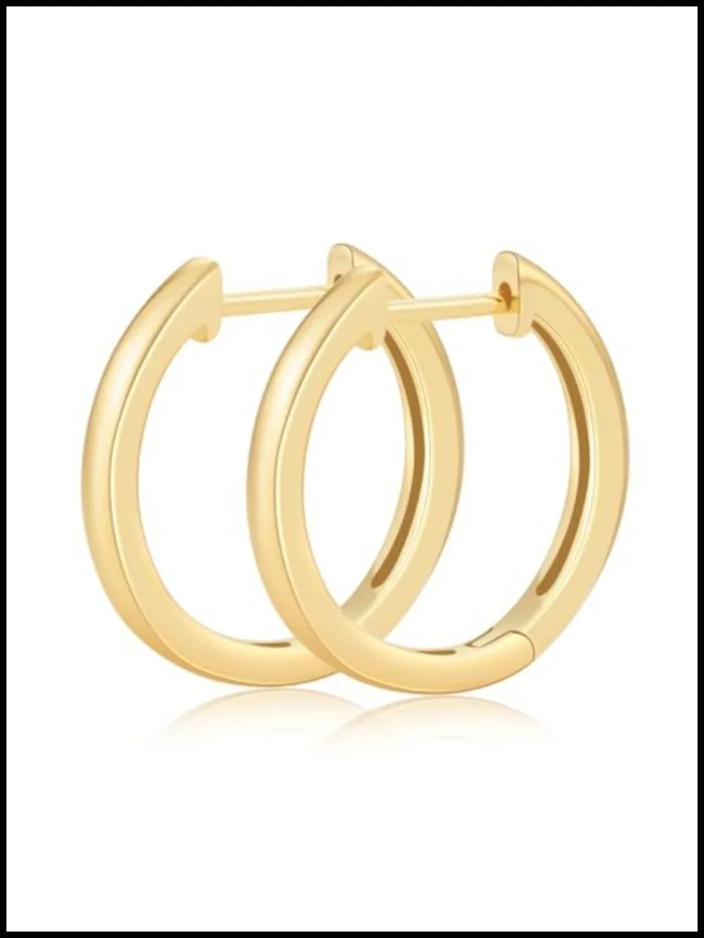 14K Yellow Gold Huggie Hoop Earrings Women Dainty Small Hoops Hypoallergenic